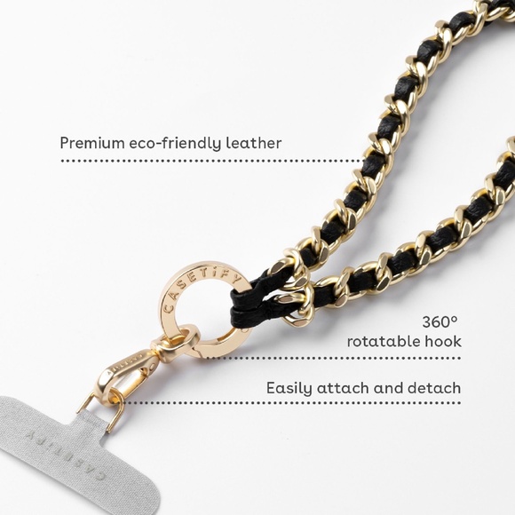 Casetify Leather Chain Wrist Strap - Picture 3 of 7